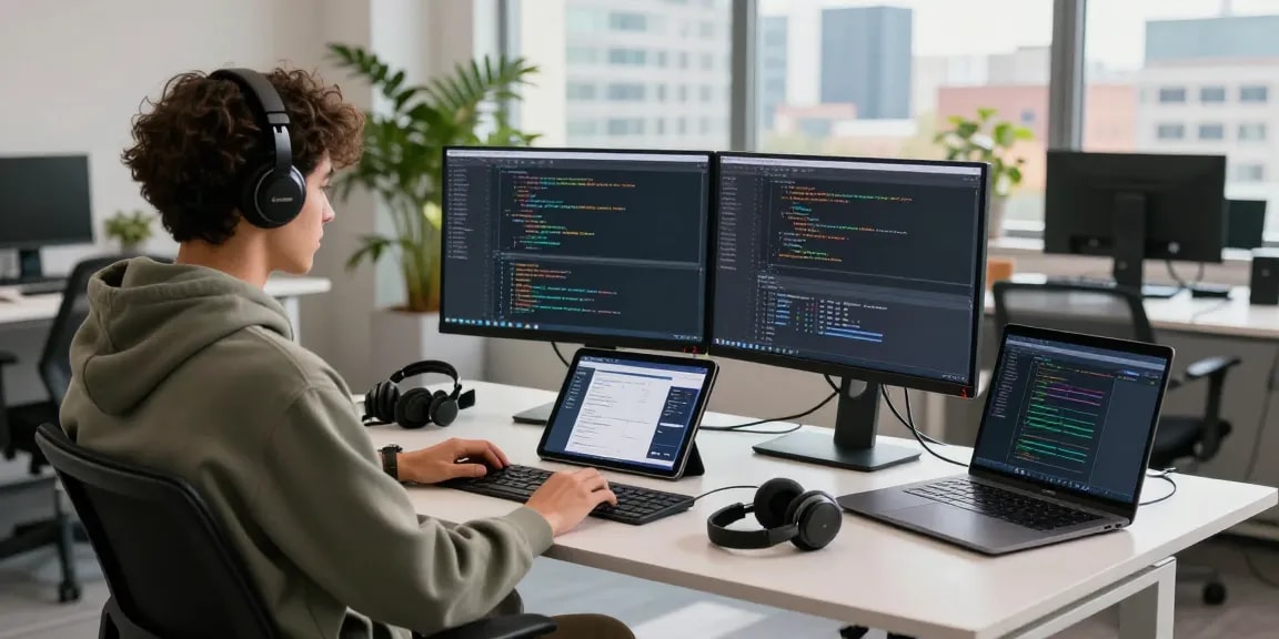 소프트웨어 개발 환경을 보여주는 https://siren.clickn.co.kr/ 테크 워크스페이스 이미지