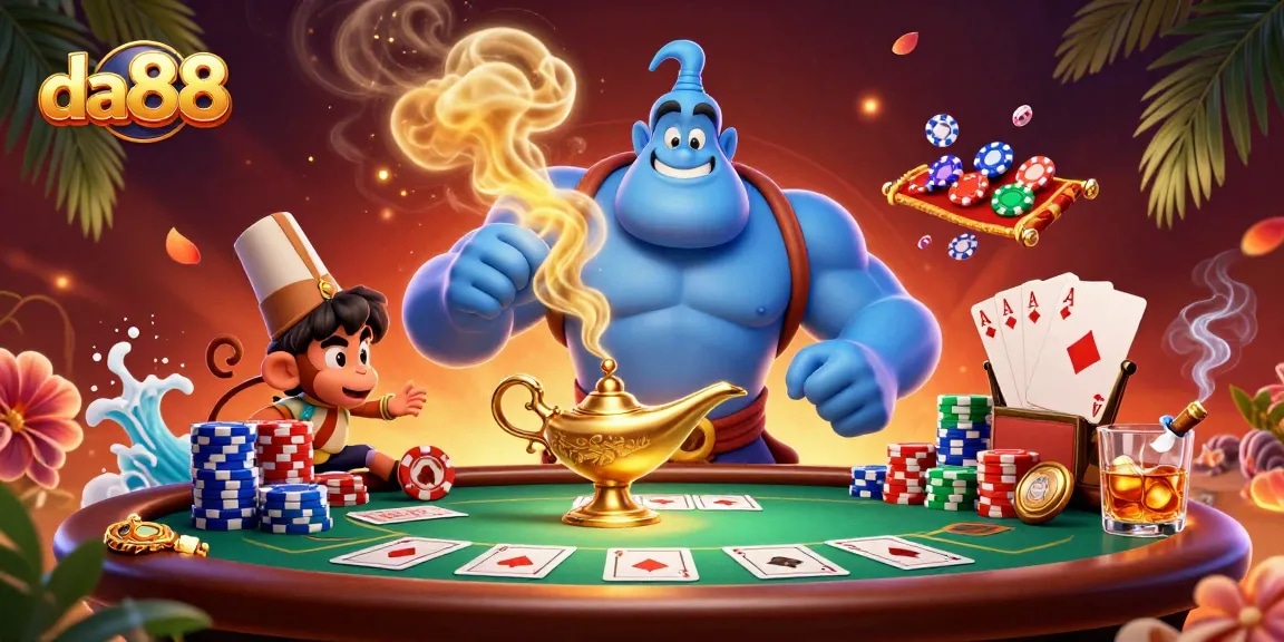 Enjoy thrilling poker action at da88 with vibrant casino characters and rich gaming elements.