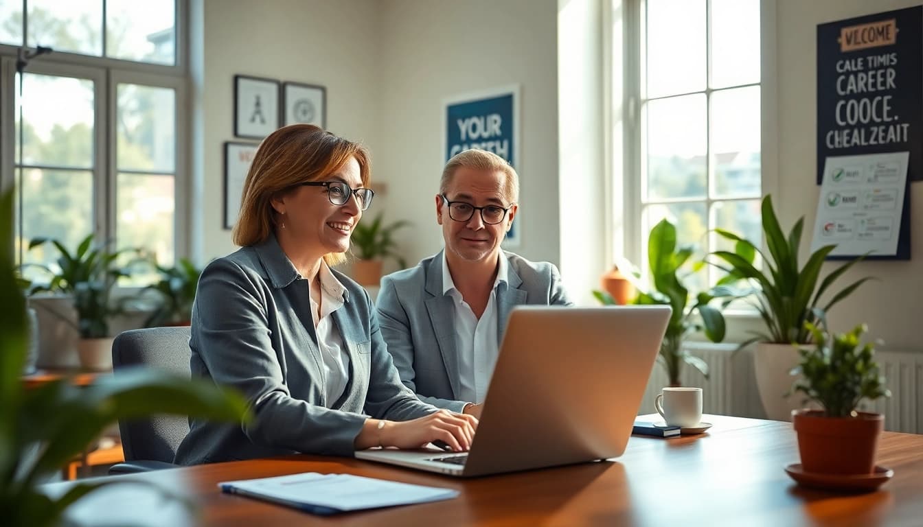 How to find my perfect career match with a professional career coach in an office setting.