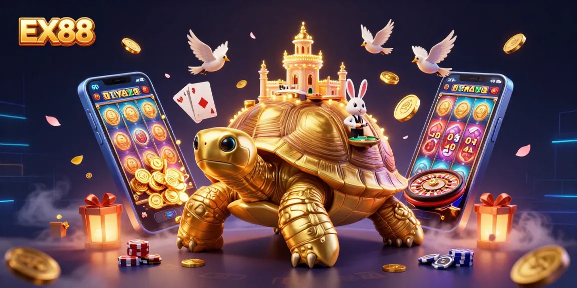 Experience the thrill of EX88 casino with immersive games and vibrant cartoon characters.