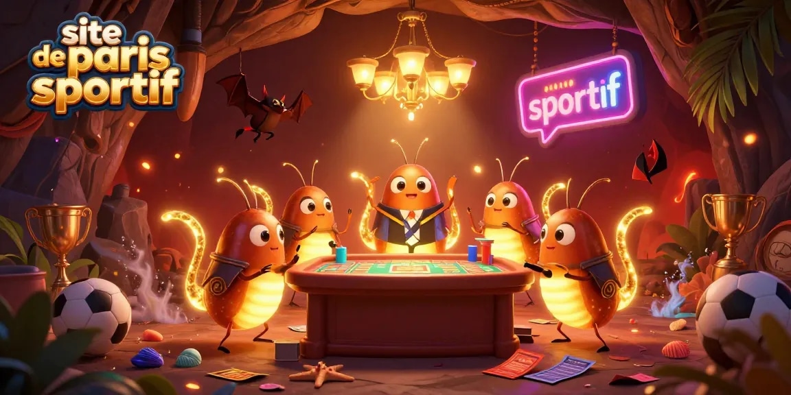 Pariez sur le site de paris sportif avec des lumières scintillantes et une ambiance animée.
