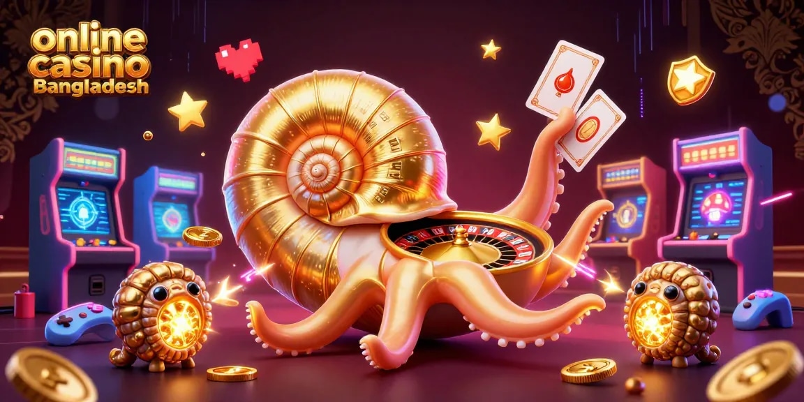 Explore promotions and rewards at the online casino Bangladesh with vibrant 3D gaming artwork.