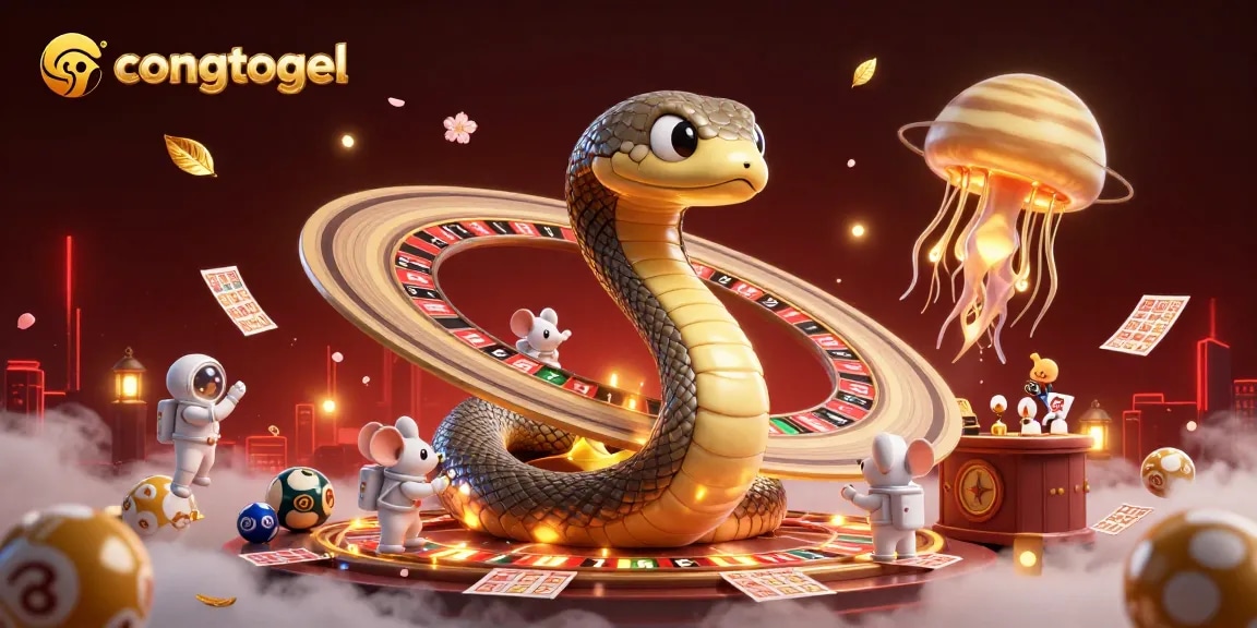 Win exciting lottery prizes with CongTogel's vibrant cosmic scene of betting fun and excitement.