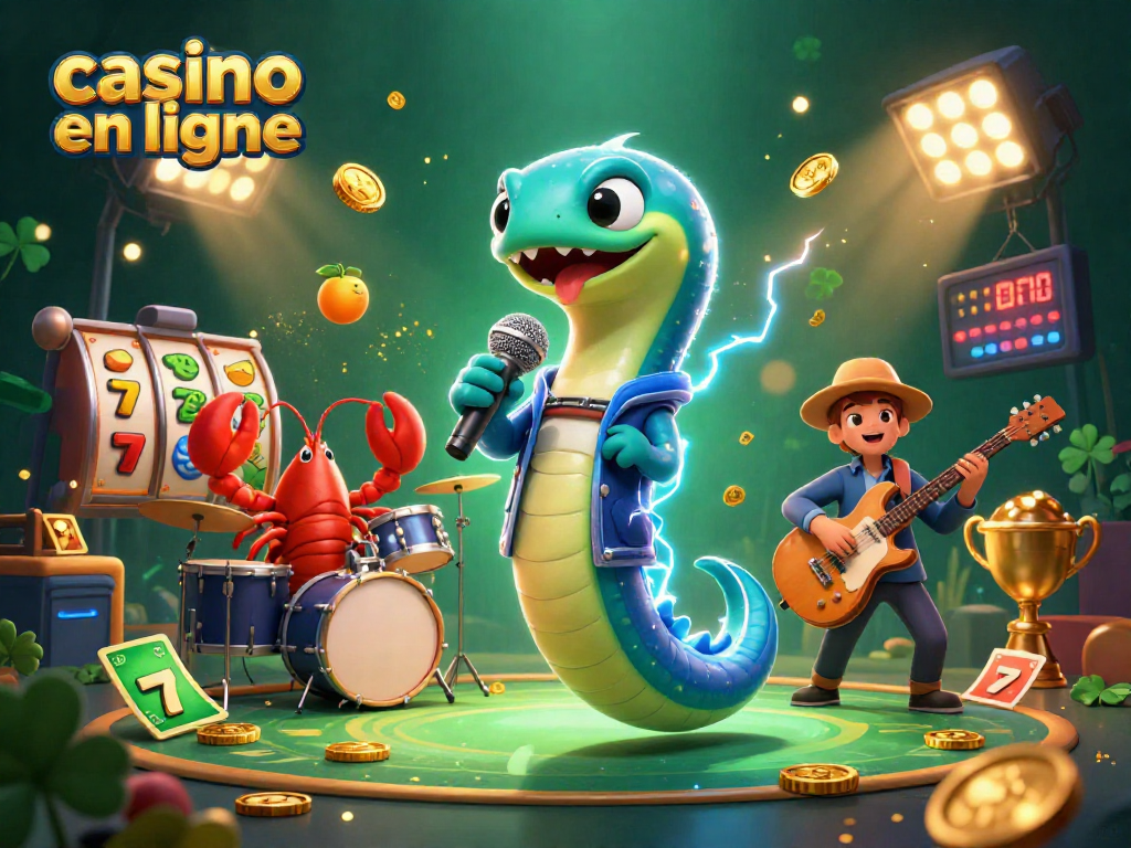 Profitez des jeux de casino en ligne avec une scène animée de personnages sous-marins.