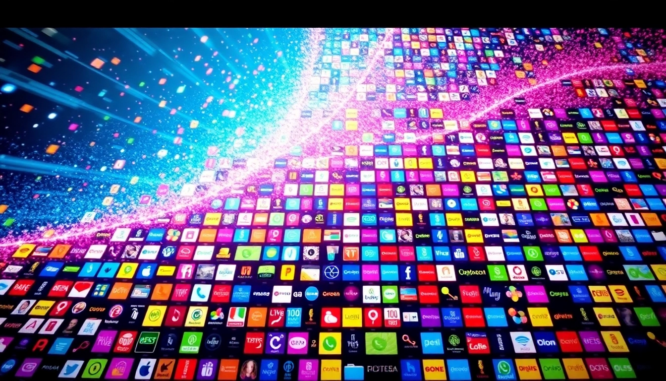 Creative representation of the million dollar homepage featuring a colorful mosaic of brand ads.