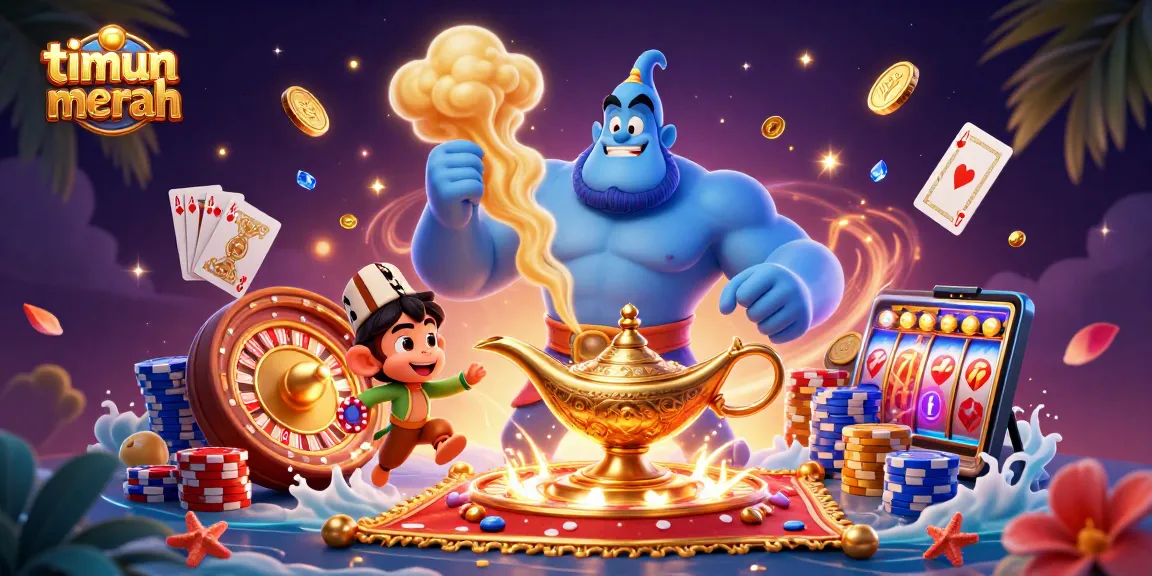 Menangkan permainan di timunmerah dengan genie yang menghadirkan koin emas dan chip poker!