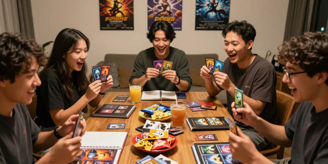 オリパおすすめランキングを楽しむ友人たちが集まる賑やかなシーン