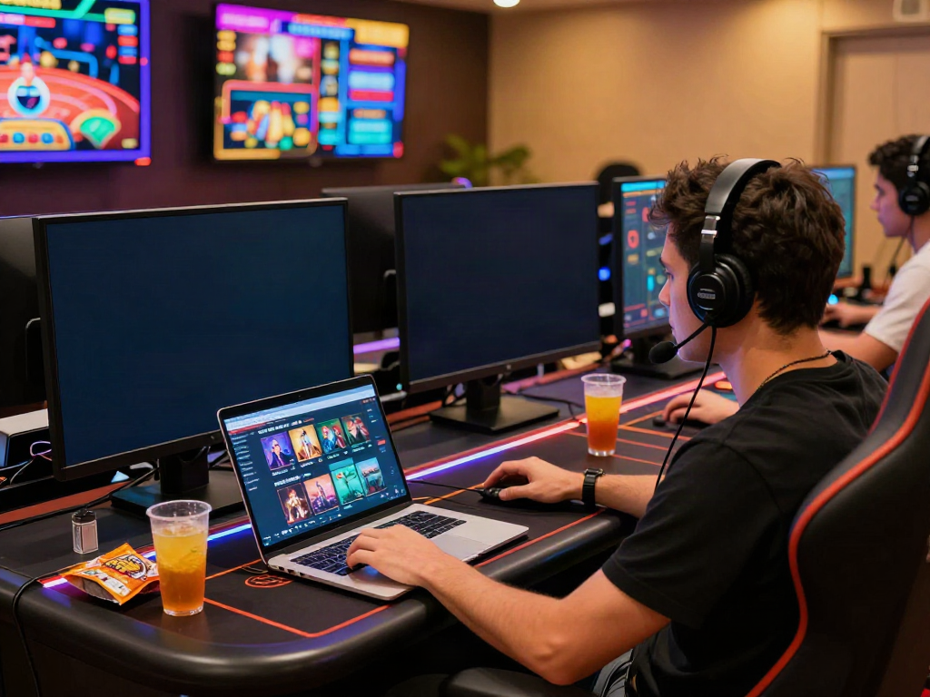 Người chơi vvwin tham gia phiên chơi game trực tuyến trong không gian sòng bạc sáng tạo.