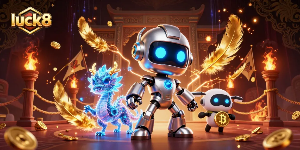 Experience luck8's thrilling online casino with vibrant characters and engaging gaming elements.