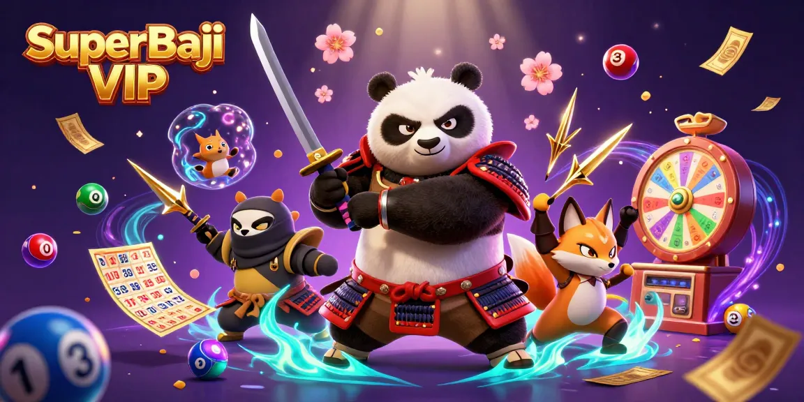 Engage with SuperBaji VIP's exciting casino rewards and bonuses in this vibrant illustration.