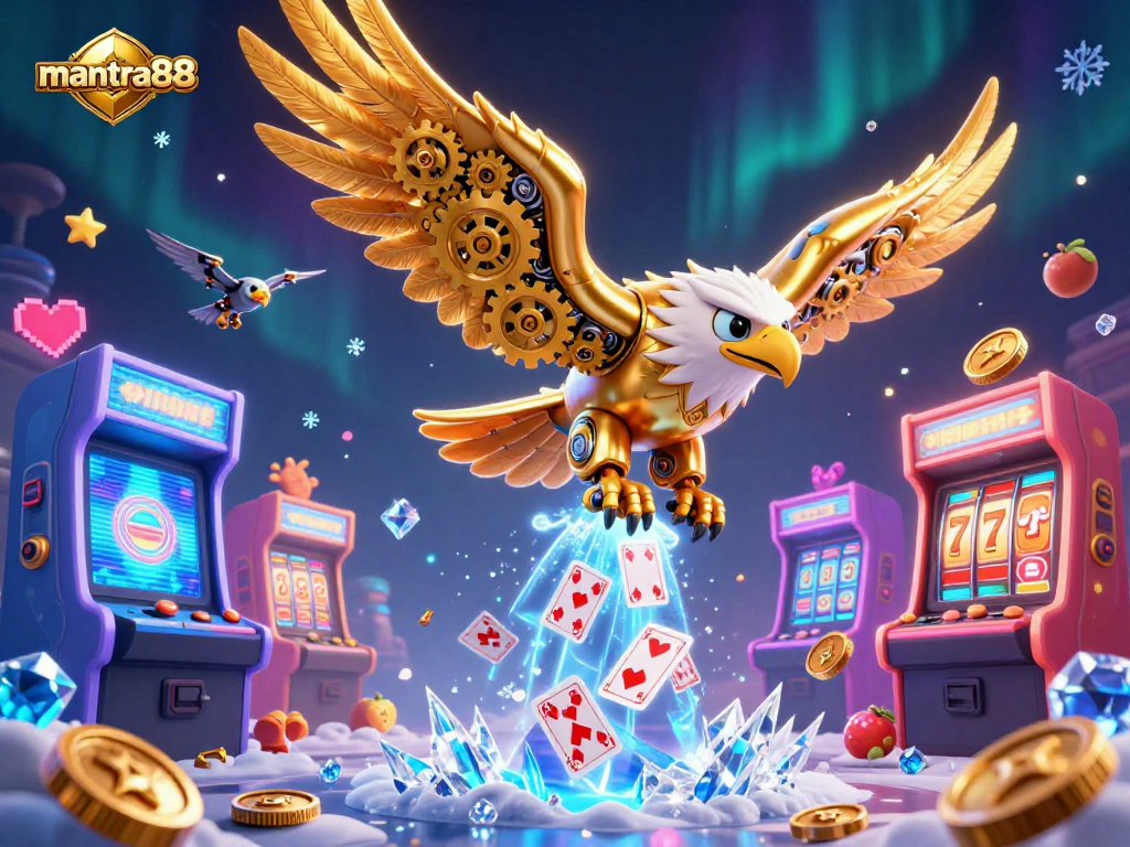 Experience thrilling gameplay with mantra88's 3D casino adventure featuring vibrant arcade elements.