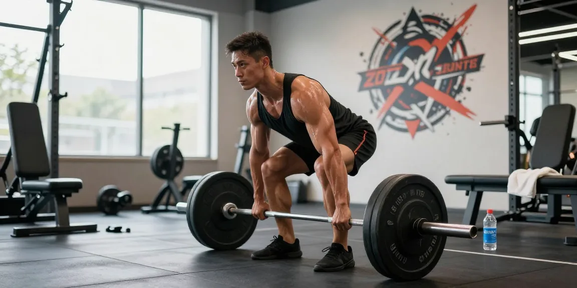 Bodybuilder lifting weights at gym showcasing Prime Pharma Steroids effects on strength training.