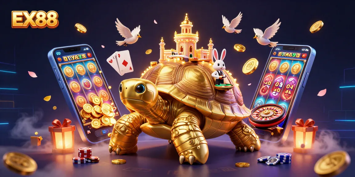 Experience the thrill of EX88 casino with immersive games and vibrant cartoon characters.