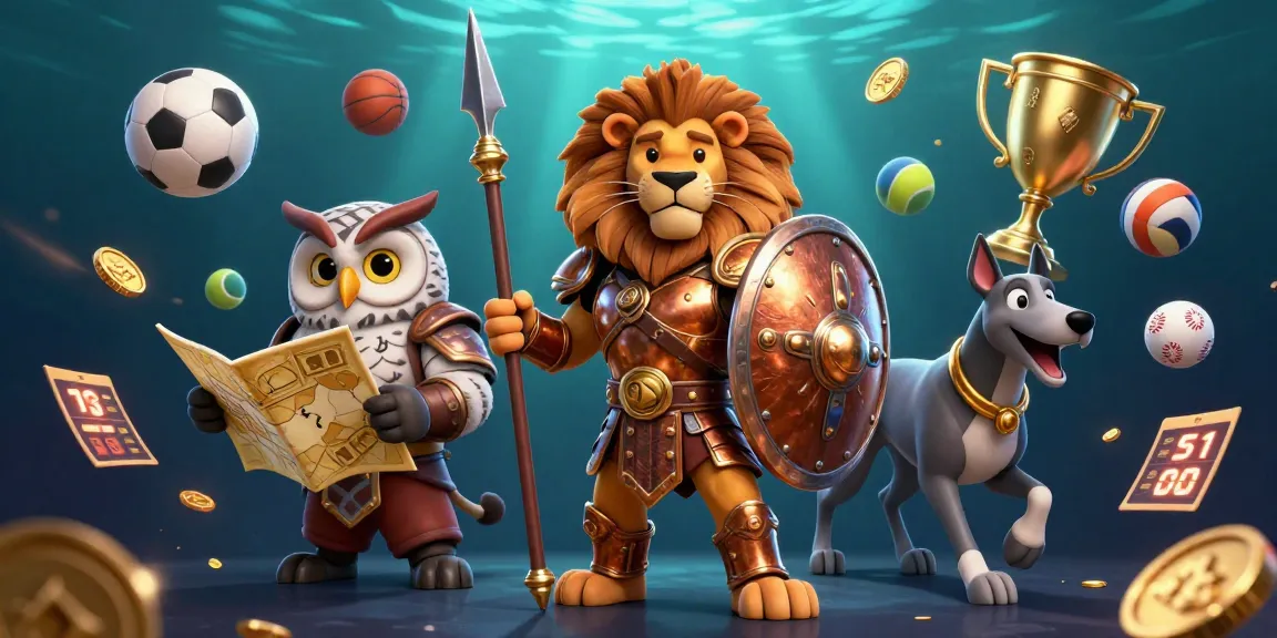 CM88 offers a thrilling underwater casino scene with a lion hero, owl strategist, and sports balls exploding around them.