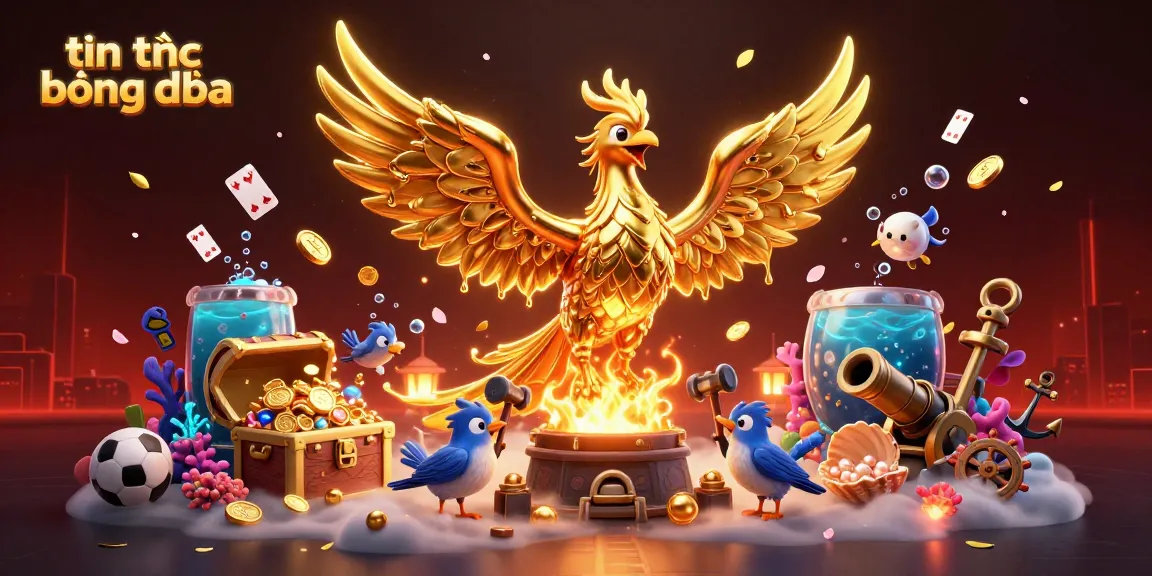 Experience thrilling tin tức bóng đá with a captivating illustration featuring a molten phoenix and sports elements.