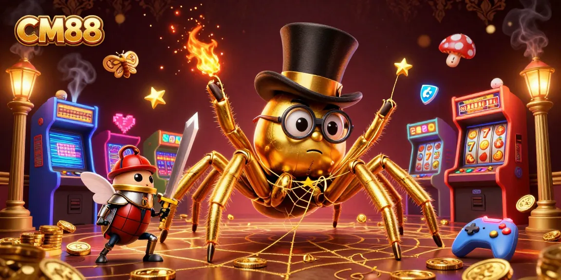 Join the exciting CM88 world of gambling, featuring vibrant characters and dynamic casino elements.