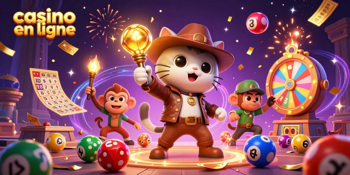 Jouez à casino en ligne avec un chat archéologue découvrant un artefact dans un temple lumineux.