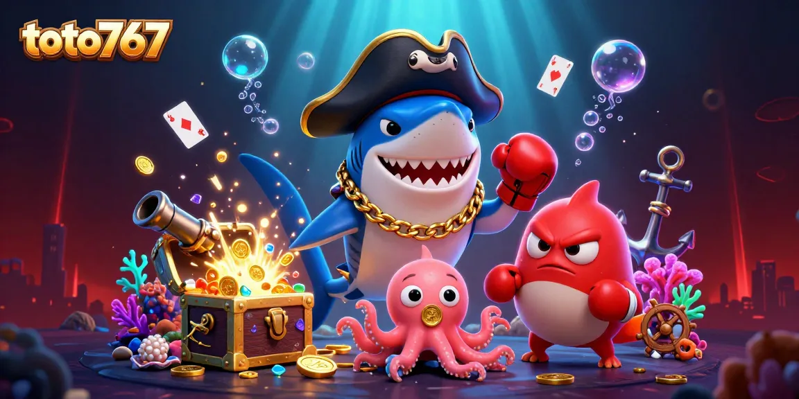 Menangkan permainan di toto767 dengan karakter game kartun lucu dan peti harta karun penuh koin emas.