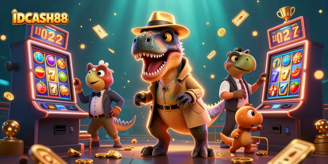 Experience thrilling slot action with IDCASH88 featuring cartoon characters and vibrant game elements.