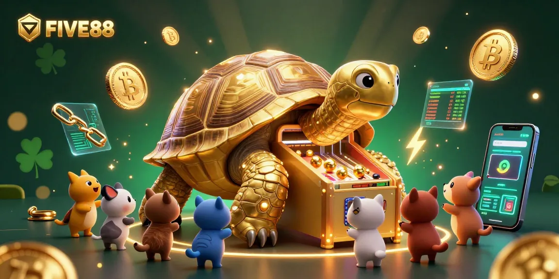 Engage with the exciting world of FIVE88 as characters interact in a thrilling casino-themed illustration.