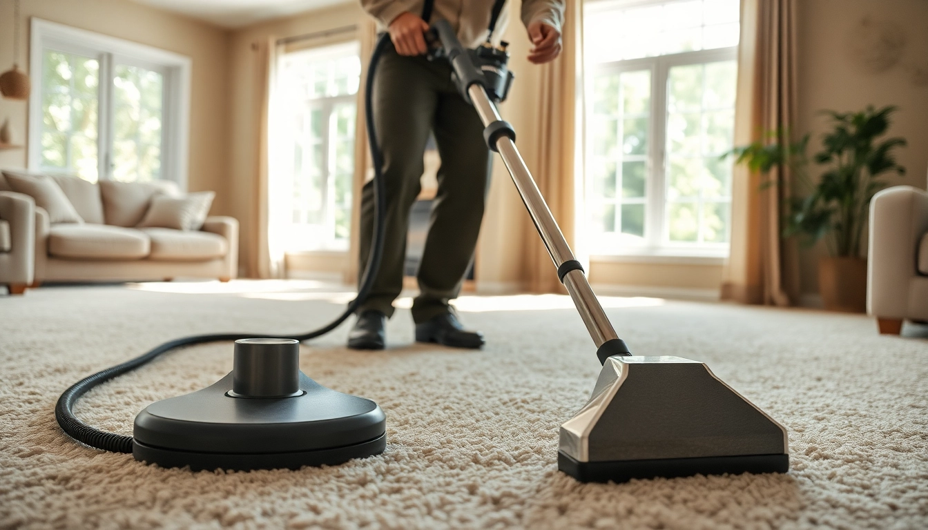 Experience expert carpet cleaning Roseville ca with advanced techniques and a happy technician.