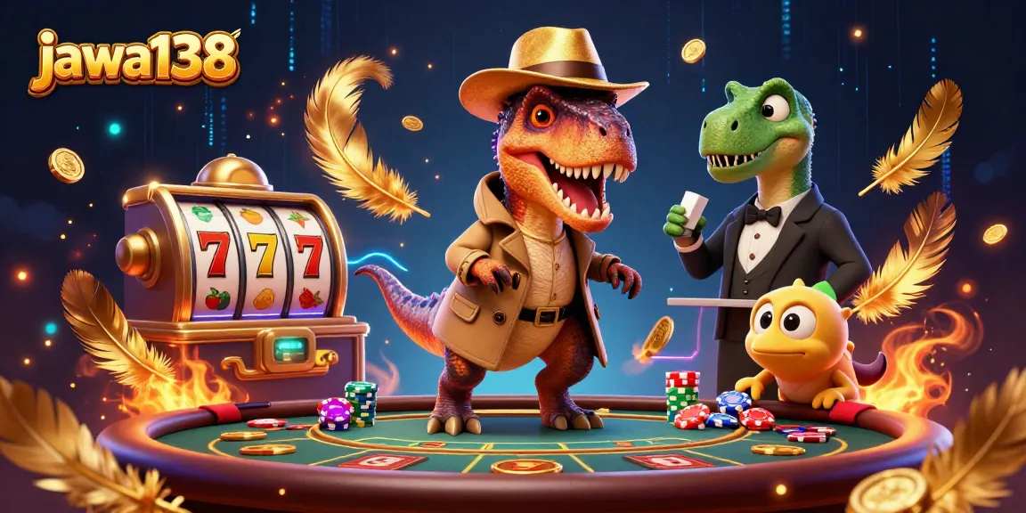 Engage in thrilling gameplay with jawa138 at a vibrant casino scene filled with action.
