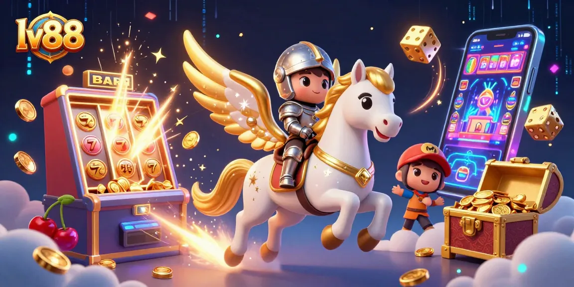Experience thrilling wins at lv88 with an exciting 3D illustration of dynamic casino action.