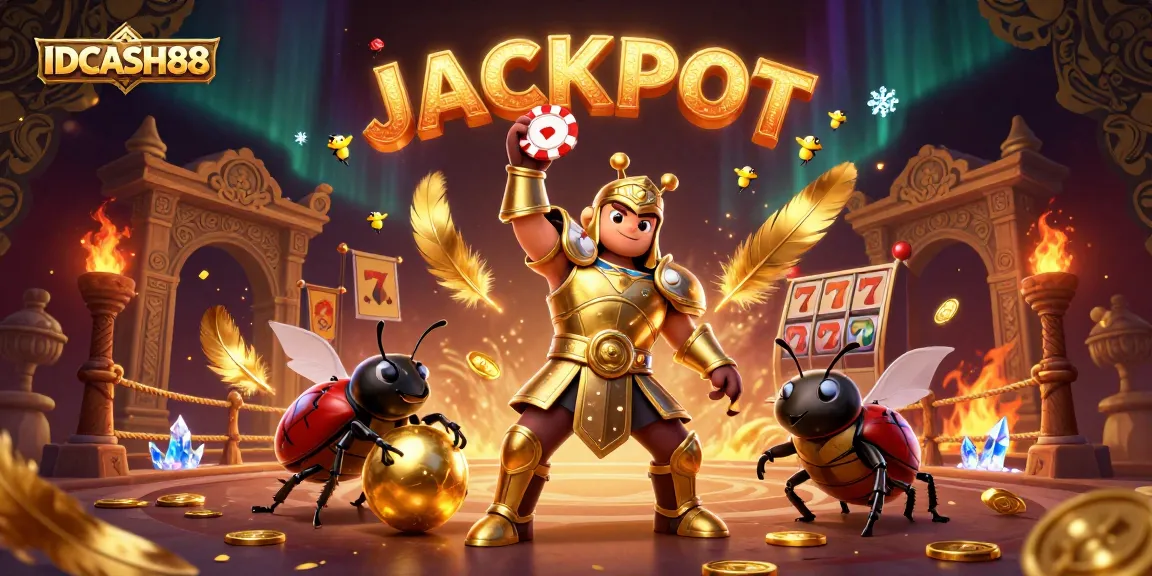 Experience thrilling gameplay at IDCASH88 with a vibrant 3D casino scene showcasing victory and excitement.