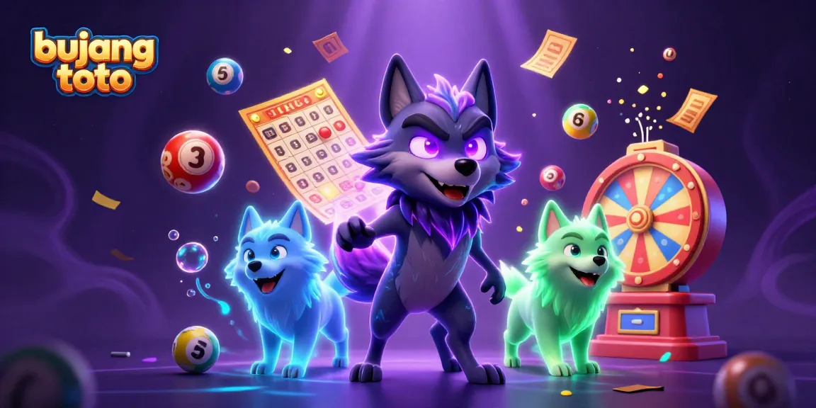 Engaging visual of bujang toto featuring a mystical wolf leader with lottery elements, ideal for online gambling.