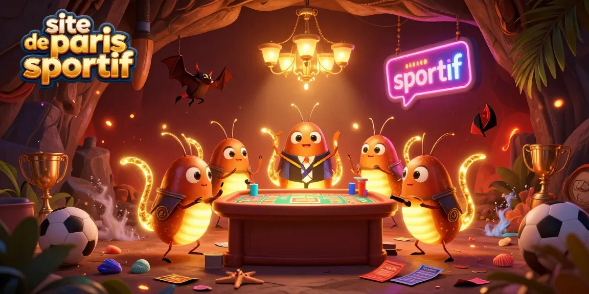 Pariez sur le site de paris sportif avec des lumières scintillantes et une ambiance animée.