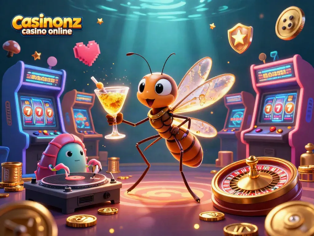 Engage with casinosnz casino online where retro arcade meets thrilling gambling in a vibrant scene.