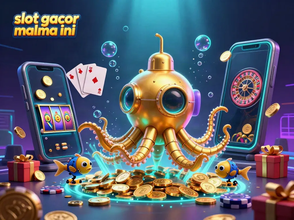 Experience winning with slot gacor malma ini as a golden kraken sub emerges from coins.