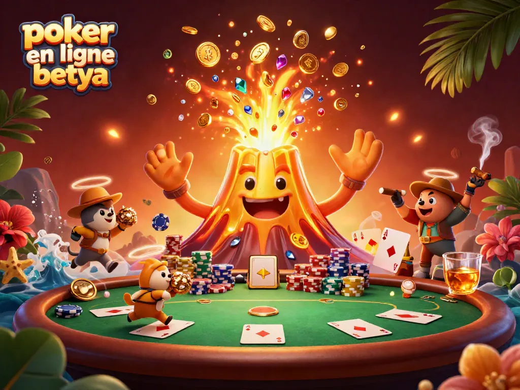 Experience poker en ligne betya with vibrant 3D illustration showcasing exciting game elements.