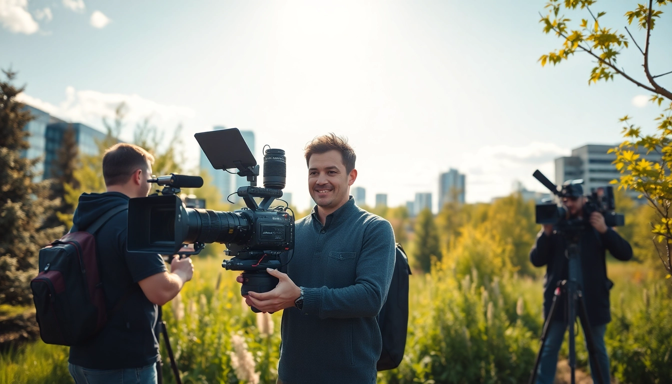 Filmmakers showcasing creativity at work, spotlighting Edmonton production companies.