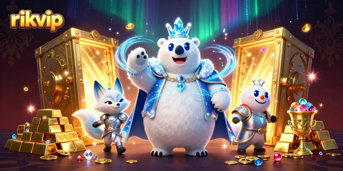 Experience the thrill of rikvip with slots, treasures, and enchanting characters in a captivating 3D scene.