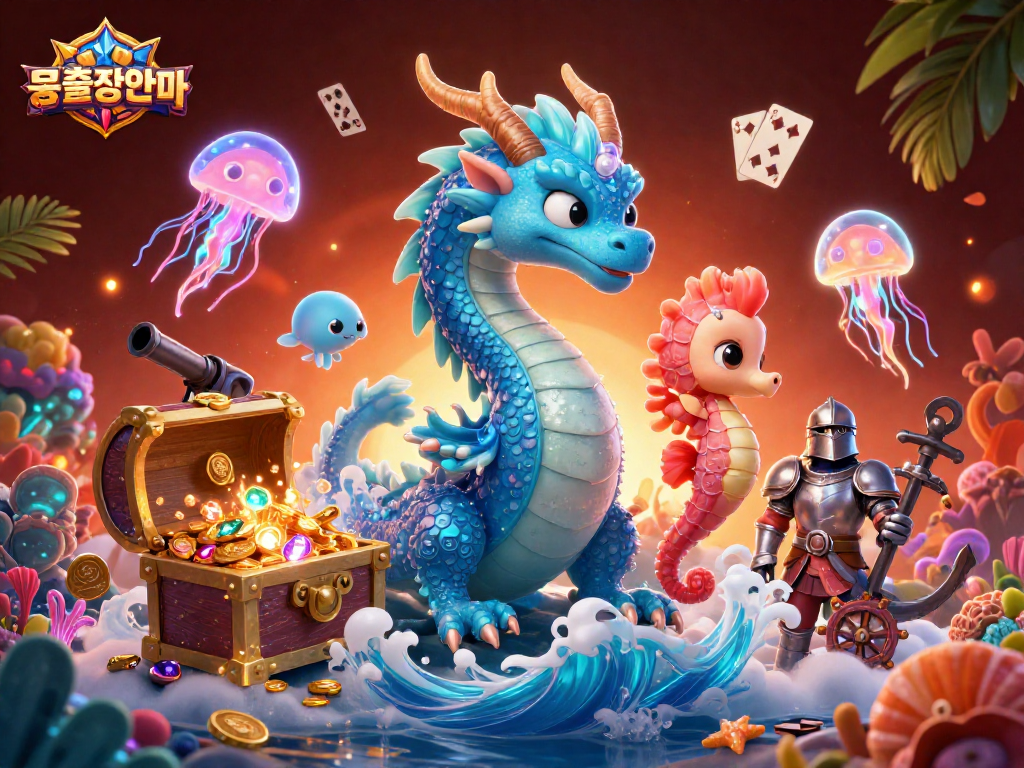 Experience the thrill of 용인출장안마 with captivating characters and vibrant visuals in an exciting underwater scene.