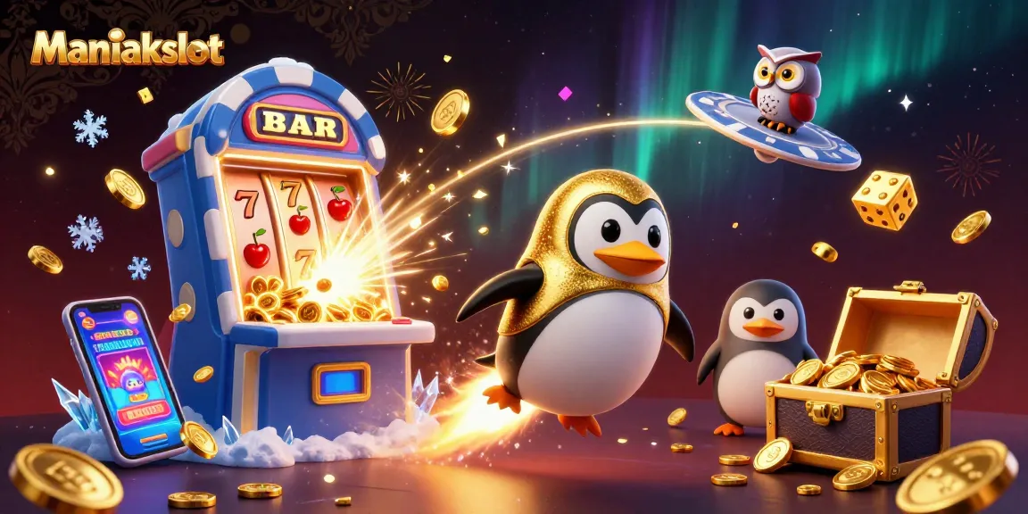 Play big at Maniakslot with our thrilling jackpot adventure featuring cartoon characters and casino elements.