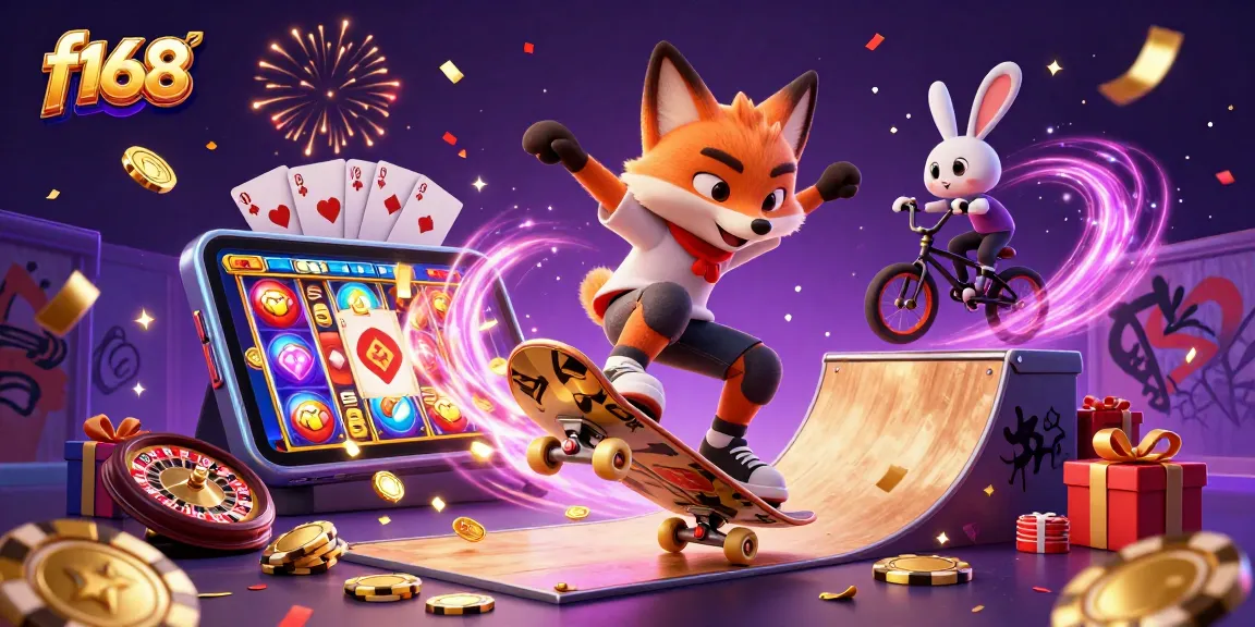 Experience the thrilling world of f168 casino with vibrant characters, slots, and dynamic games.