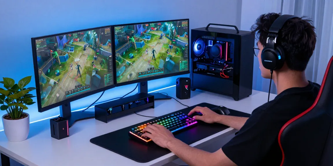 Enhance your gaming experience with a custom 65 keyboard and vibrant RGB lighting.