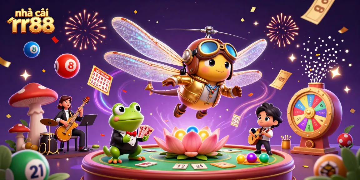 Experience the excitement of nhà cái rr88 with dynamic games and colorful elements in a vivid casino scene.