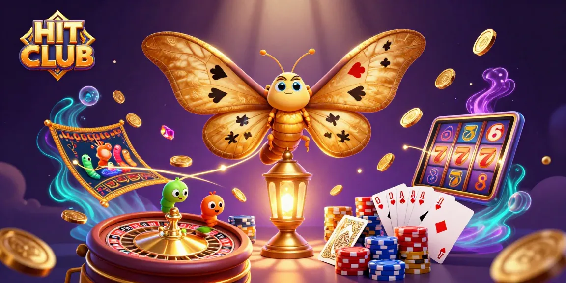 Experience the thrill of HIT CLUB with spectacular casino scenes featuring golden winning elements.