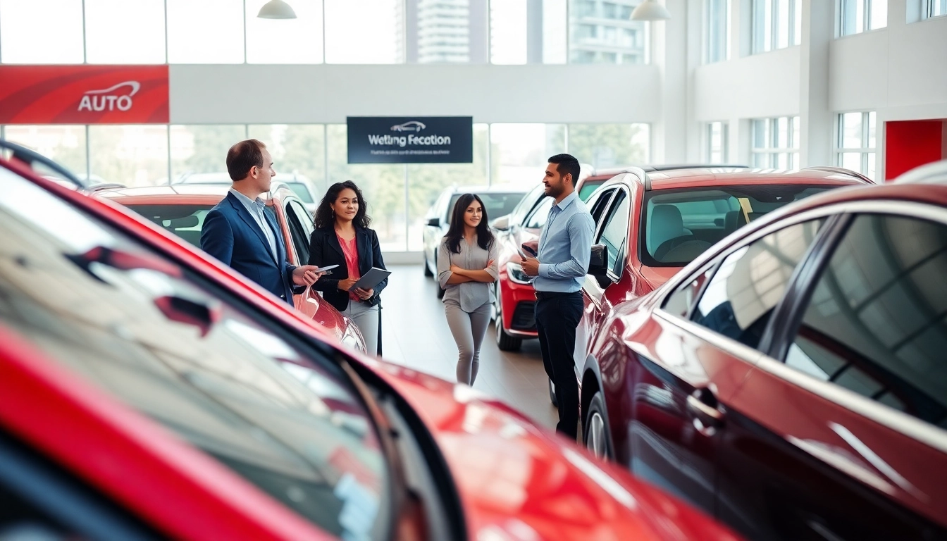 Discover your dream car as you Buy New Car with personalized assistance in a vibrant showroom.