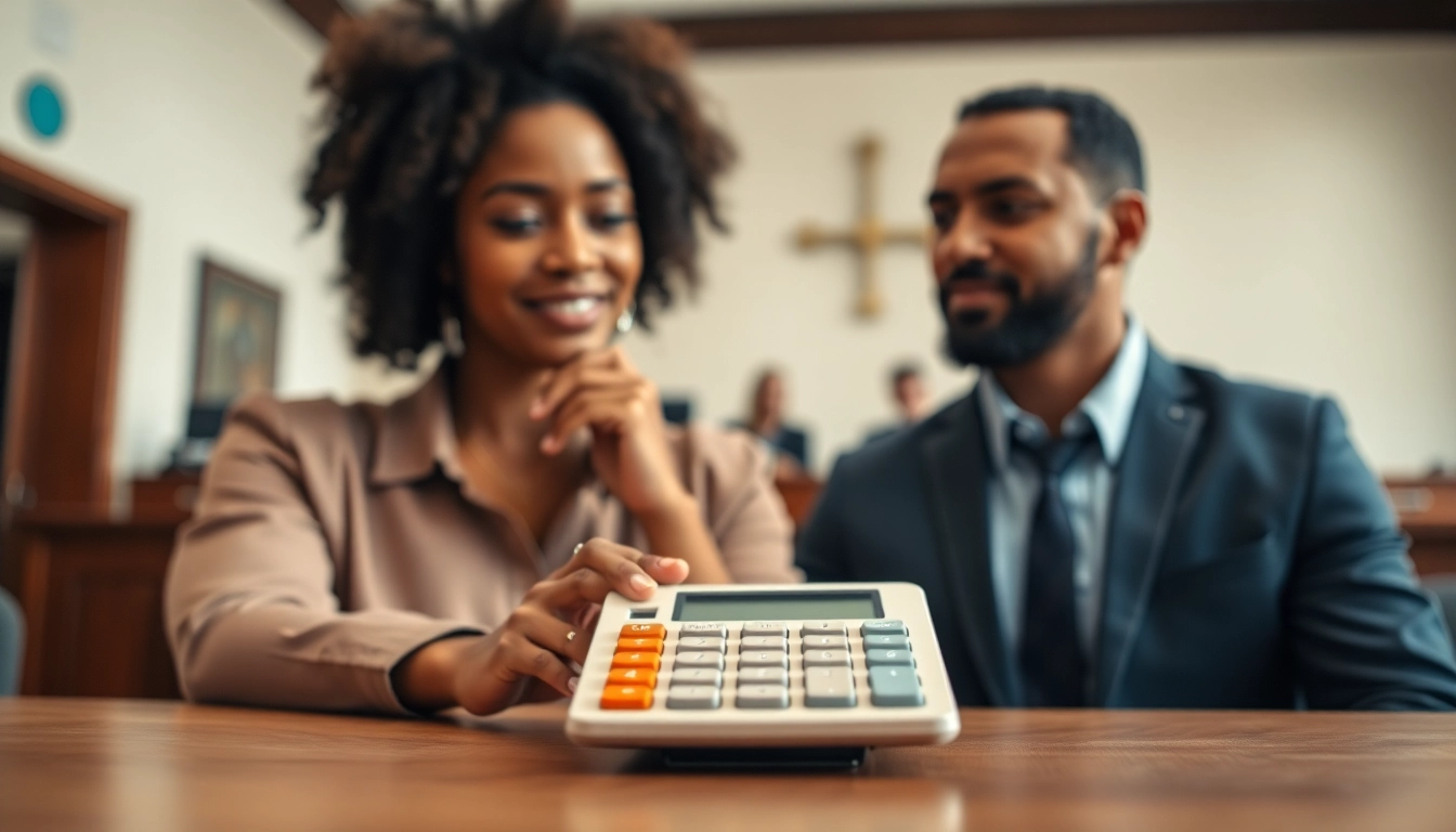 Calculate Pro-rata child support calculator NY with a couple discussing their child's needs in a supportive environment.