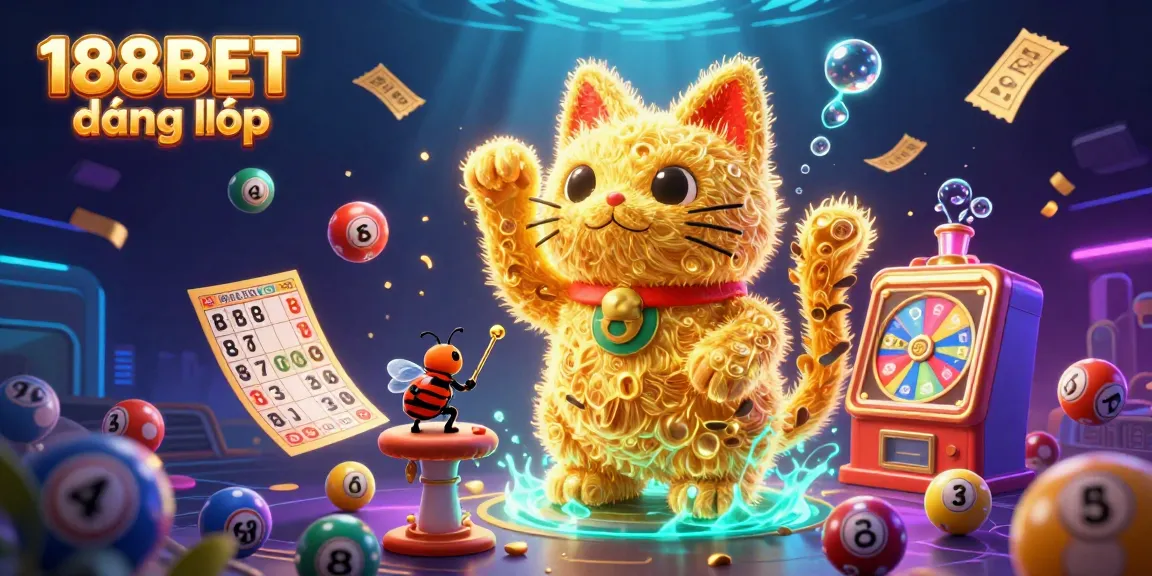 Experience thrilling fun with 188BET đăng nhập as golden fireflies and casino symbols create excitement.