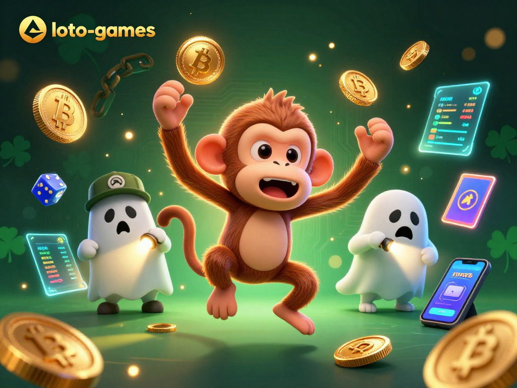 Experience thrilling entertainment at loto-games with an adventure-filled ghostly casino scene.