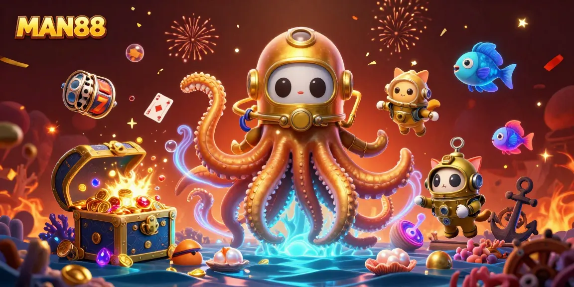 Experience the thrill of winning at MAN88 with dynamic underwater treasures and characters!