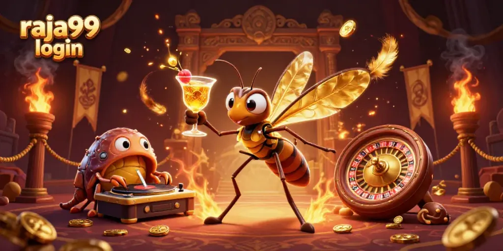 Experience raja99 login through vibrant 3D casino elements with dynamic characters and rich visuals.