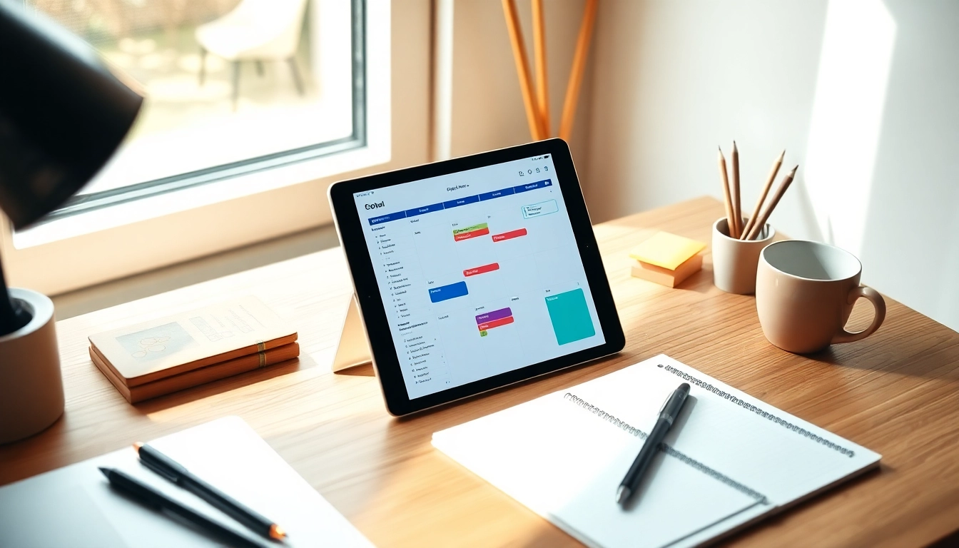 Engaging digital planners for iPad showcased in a stylish workspace with a vibrant aesthetic.
