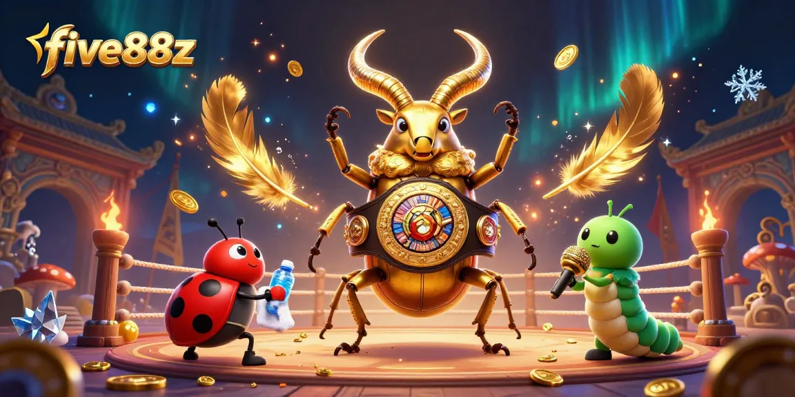 Engage in thrilling bets with five88z as golden creatures spark excitement in a lavish arena.