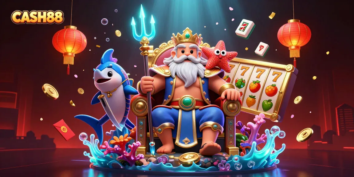 CASH88 engages players with vibrant slot reels and sea-themed characters, inviting endless gaming fun.